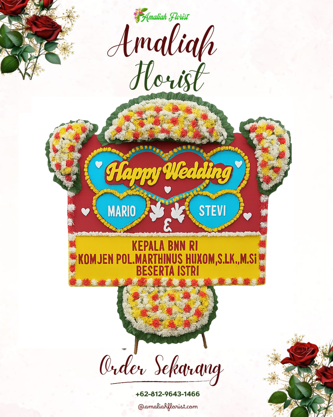 Papan Bunga Pernikahan Gadingrejo